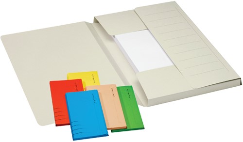 Dossiermap Djois Secolor Mammoet folio 3 kleppen 250gr recycled 360x250mm blauw-2
