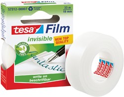 Plakband tesafilm Invisible 33mx19mm 1 Stuk