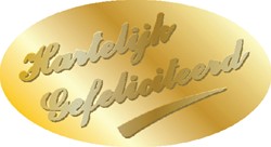 Etiket Haza Hartelijk gefeliciteerd gd/gd 1 Doos