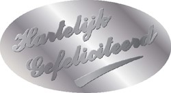 Etiket Haza hartelijk gefeliciteerd zi/zi 1 Doos