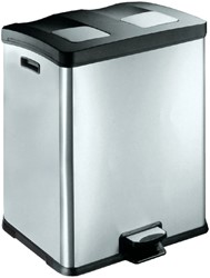 Pedaalemmer EKO Rejoice 2x30 liter mat rvs 1 Stuk