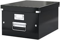 Opbergdoos Leitz Click & Store WOW middel gerecycled karton 281x200x370mm zwart