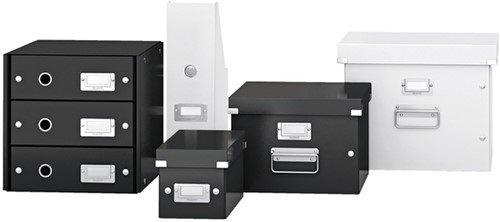 DVD-opbergdoos Leitz Click & Store WOW  gerecycled karton 206x147x352mm zwart-1