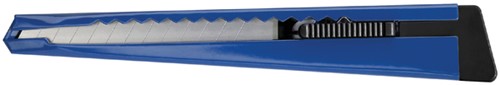 Snijmes Westcott Office 9mm met schuifsluiting en metalen houder blauw