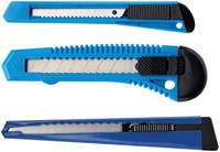 Snijmes Westcott office 9mm schuif metaal blauw 1 Kaart-2