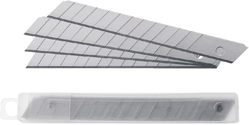 Snijmes Westcott Office 9mm met schuifsluiting en metalen houder blauw-3