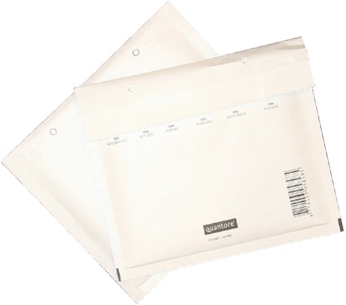 Cd envelop Quantore luchtkussen 175x200mm wit 100 stuks-2