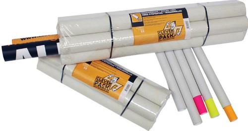 Verzendkoker CleverPack A0 met doppen 5st wit 5 Stuk-2