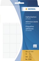 Etiket HERMA 2390 19x27mm wit 960st 32 Vel