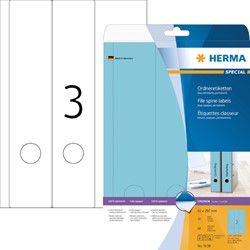 Rugetiket HERMA 5138 breed/lang 61x297mm zkl blauw 20 Vel