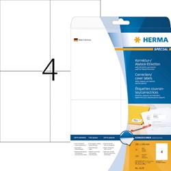 Etiket HERMA 4229 105x148mm A6 correctie wit 100st 25 Vel