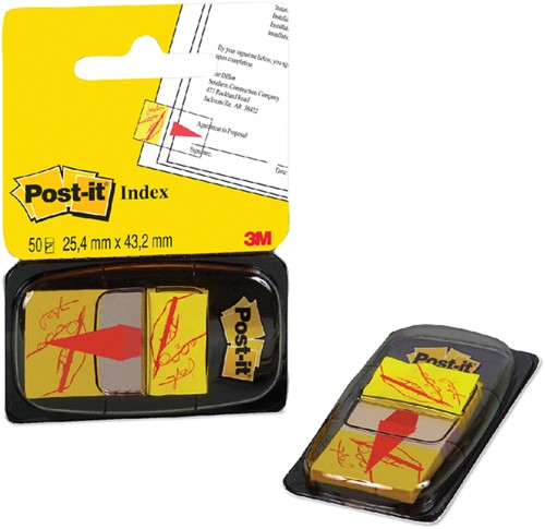 Indextabs Post-it 68031 " hier ondertekenen" geel 1 Stuk-3