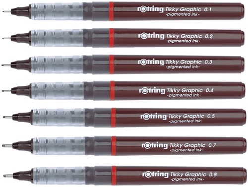 Fineliner rOtring Tikky Graphic 0.2mm 1 Stuk-2