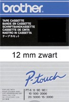 Labeltape Brother Ptouch TC201 12mm wit 1 Stuk