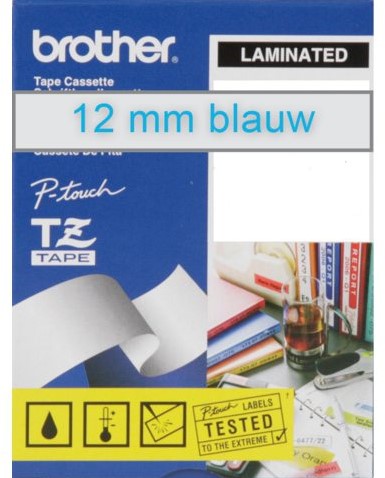 LABELTAPE BROTHER TZE-133 12MMX8M TR/BLAUW 1 STUK-3