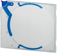 Cd opbergbox Quickflip standaard blauw 5 stuks
