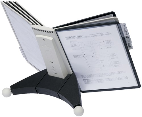 Bureaustandaard Durable 5632 Sherpa met 10-tassen zwart/grijs