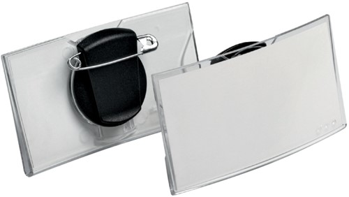 Badge Durable 8124 convex met combiklem 40x75mm 1 Stuk