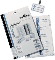Badgekaart Durable 1420 bedrukbaar A6 80 stuks 20 Vel-2