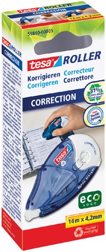 Correctietape tesa eco 4.2mm navulbaar hang 1 Stuk