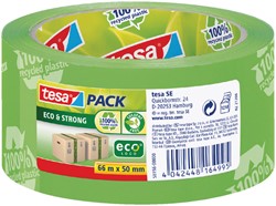 Verpakkingstape tesapack Eco 66mx50mm gr bedrukt 1 Rol