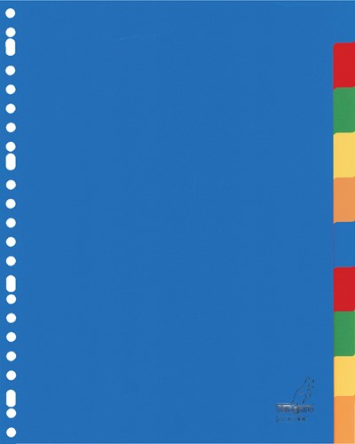 Tabblad Kangaro A410M A4 23r blanco PP ass 10dlg 1 Set