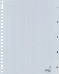 Tabblad Kangaro G405CM 23r PP 5dlg nr 1 5 grijs 1 Set