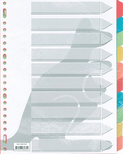 Tabblad Kangaro 23r PE410M 10 delig assorti karton 1 Set-3