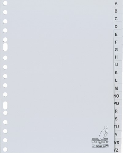 Tabblad Kangaro A5 17r G520AZM alfabet grijs PP 1 Set-2