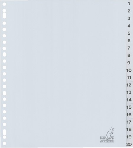 Tabblad Kangaro 23r G420CM B nr 1 20 breed PP 1 Set