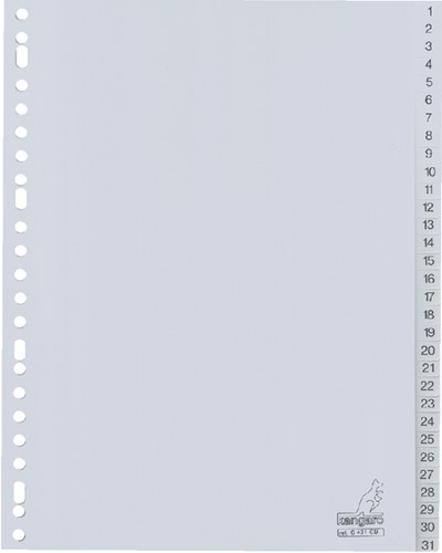 Tabblad Kangaro 23r G431CM 1 31 genummerd grijs PP 1 Set