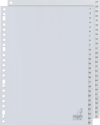 Tabblad Kangaro 23r G452CM 1 52 genummerd grijs PP 1 Set