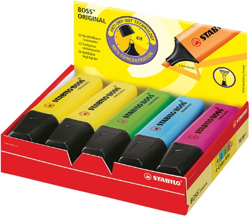 Markeerstift STABILO BOSS 70/10 10st assorti 10 Stuk