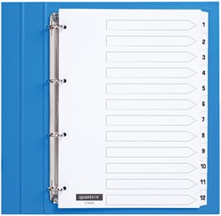 Tabblad Quantore 4rings karton 1-12 wt 1 Set