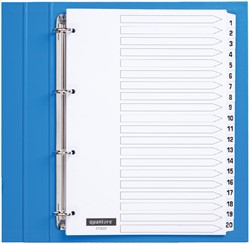 Tabblad Quantore 4rings karton 1-20 wt 1 Set