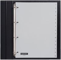 Tabblad Quantore 4rings pp 1-15 grijs 1 Set