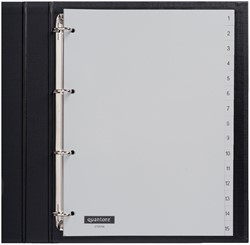 Tabblad Quantore 4rings pp 1-15 grijs 1 Set