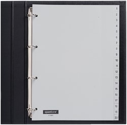 Tabblad Quantore 4rings pp 1-20 grijs 1 Set