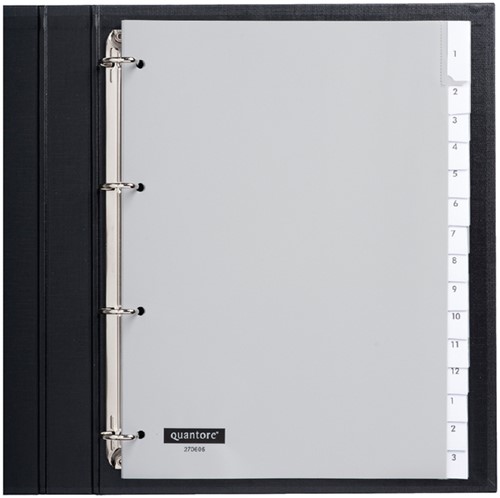 Tabblad Quantore 4rings pp 15delig+venster grijs 1 Set