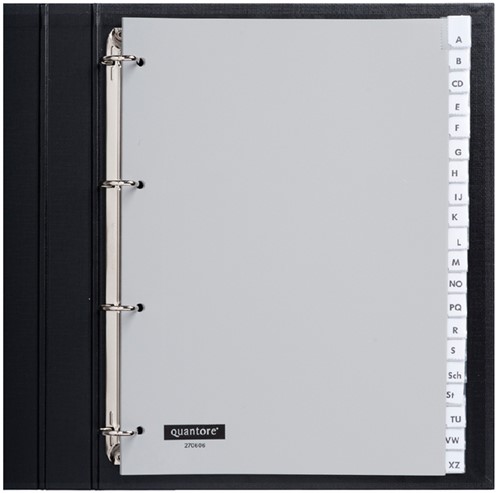 Tabblad Quantore 4rings pp 20delig+venster grijs 1 Set