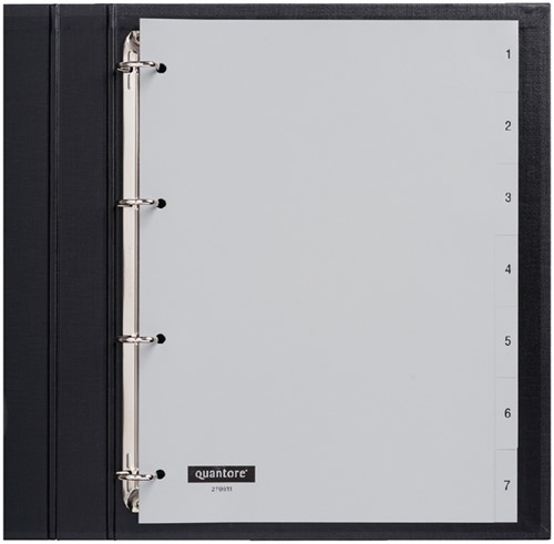 Tabblad Quantore A4 4rings pp 1-7 grijs 1 Set