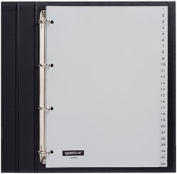 Tabblad Quantore A4 4rings pp 1-52 grijs 1 Set
