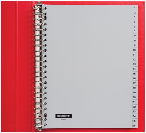 Tabblad Quantore A4 23rings pp 1-52 grijs 1 Set