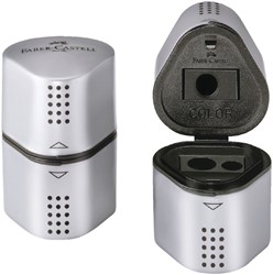 Puntenslijper Faber-Castell trio grip 2001 zilver 1 Stuk