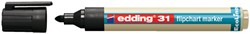 Viltstift edding 31 Eco flipover rond 1.5-3mm zw 1 Stuk