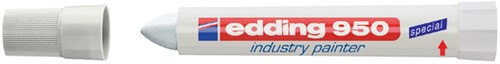 Viltstift edding 950 pastamarker industry rond 10mm wit blister à 1st-2