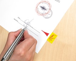 Indextabs Post-it 68031 " hier ondertekenen" geel 1 Stuk