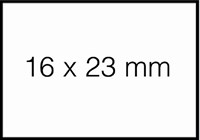 Prijsetiket 16x23mm Sato Duo 20 permanent wit 1500 stuks