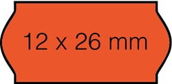Prijsetiket 12x26mm Open-Data C6 permanent fl rood 1500 Stuk