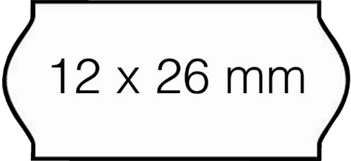 Prijsetiket 12x26mm Sato Samark permanent wit